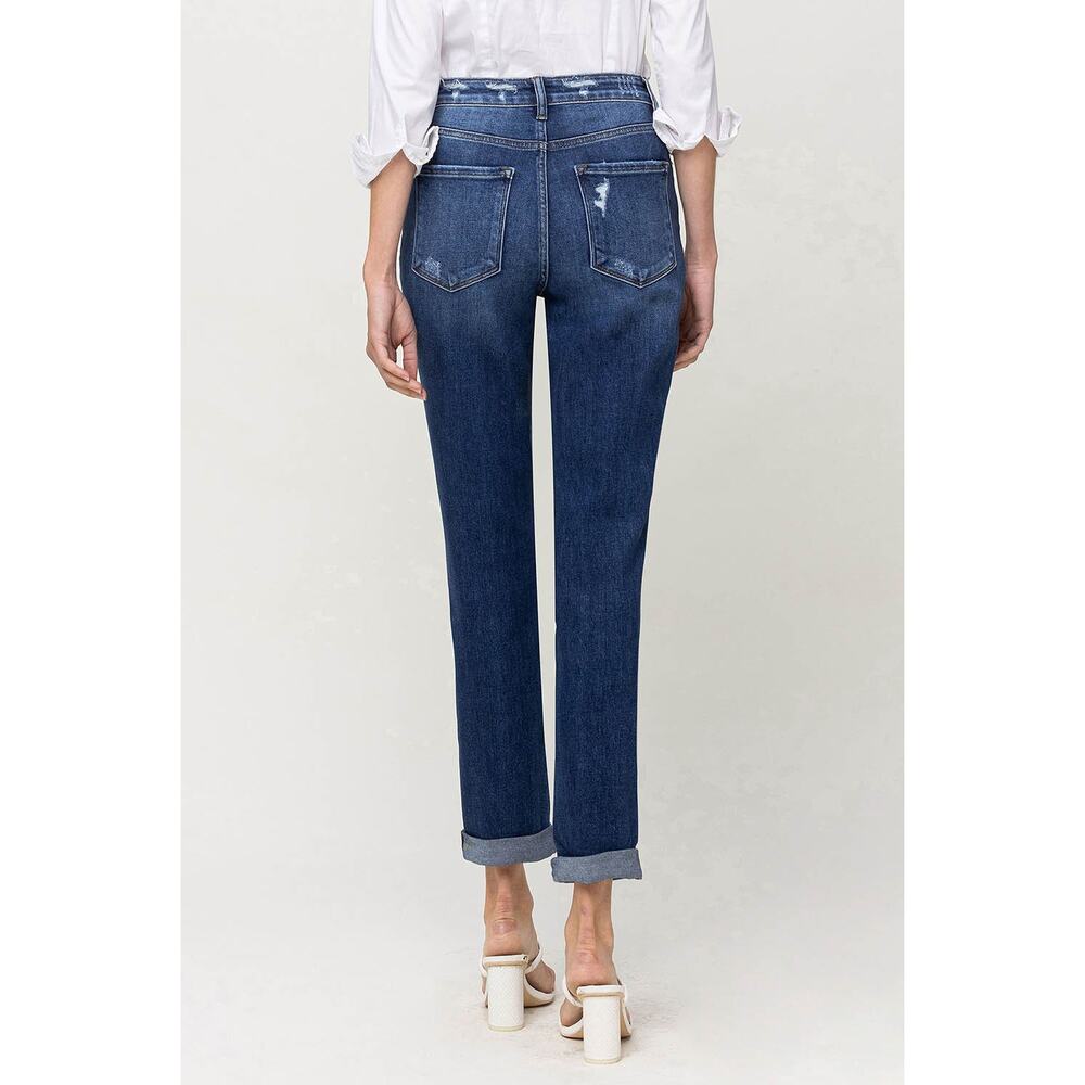 Flying Monkey Super High Rise Distressed Cuffed Mom Jeans - Y3986 - Size 29 - Picture 6 of 9